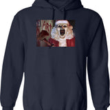 Terrifier 3 Art The Christmas Clown 688 Graphic Pullover Hoodie - Navy