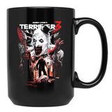 Terrifier 3 Heads Will Roll Black Coffee Mug, Gift Coffee Mug