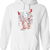 Terrifier 3 Heads Will Roll Graphic Pullover Hoodie - White