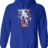 Terrifier 3 Heads Will Roll Graphic Pullover Hoodie - Blue