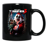 Terrifier 3 Merry Mayhem Black Coffee Mug, Gift Coffee Mug - Black