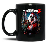 Terrifier 3 Merry Mayhem Black Coffee Mug, Gift Coffee Mug