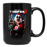 Terrifier 3 Merry Mayhem Black Coffee Mug, Gift Coffee Mug