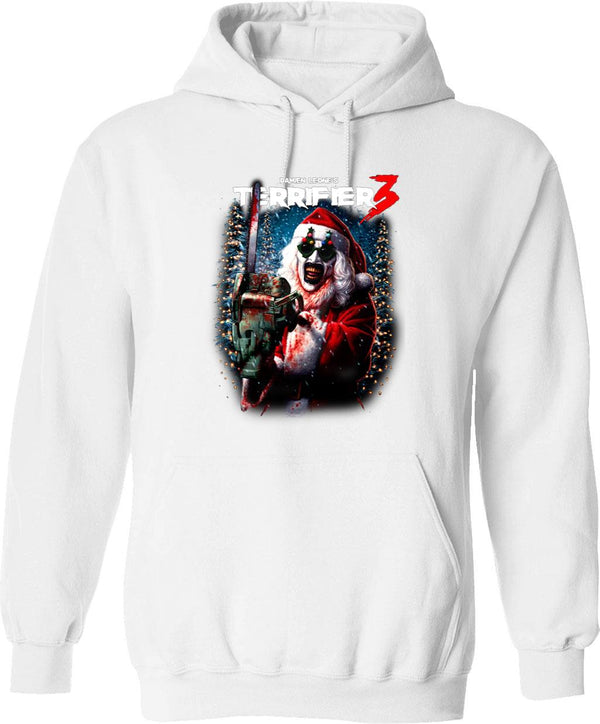Terrifier 3 Merry Mayhem Graphic Pullover Hoodie - White
