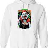 Terrifier 3 Milk and Carnage Graphic Pullover Hoodie - White