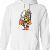 Terrifier 3 Season of Slaughter Graphic Pullover Hoodie - White