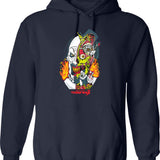 Terrifier 3 Season of Slaughter Graphic Pullover Hoodie - Navy