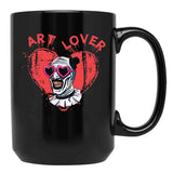 Terrifier Art The Clown Lover Black Coffee Mug, Gift Coffee Mug