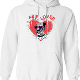 Terrifier Art The Clown Lover Graphic Pullover Hoodie - White