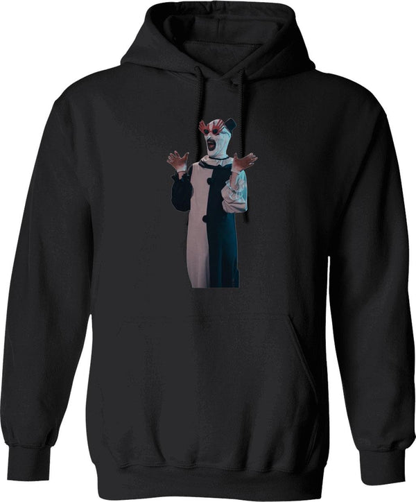 Terrifier Art The Clown Sunglasses Graphic Pullover Hoodie - Black