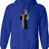 Terrifier Art The Clown Sunglasses Graphic Pullover Hoodie - Blue
