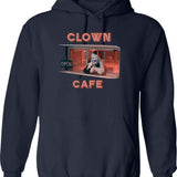 Terrifier Clown Cafe Essential Graphic Pullover Hoodie - Navy