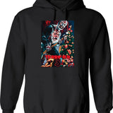 Terrifier Merry Christmas - Art The Clown Graphic Pullover Hoodie - Black