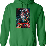 Terrifier Merry Christmas - Art The Clown Graphic Pullover Hoodie - Green