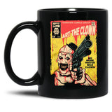 Terrifier Mister Nice Clown Black Coffee Mug, Gift Coffee Mug