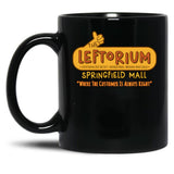 The Leftorium Store Black Coffee Mug, Gift Coffee Mug