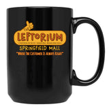 The Leftorium Store Black Coffee Mug, Gift Coffee Mug