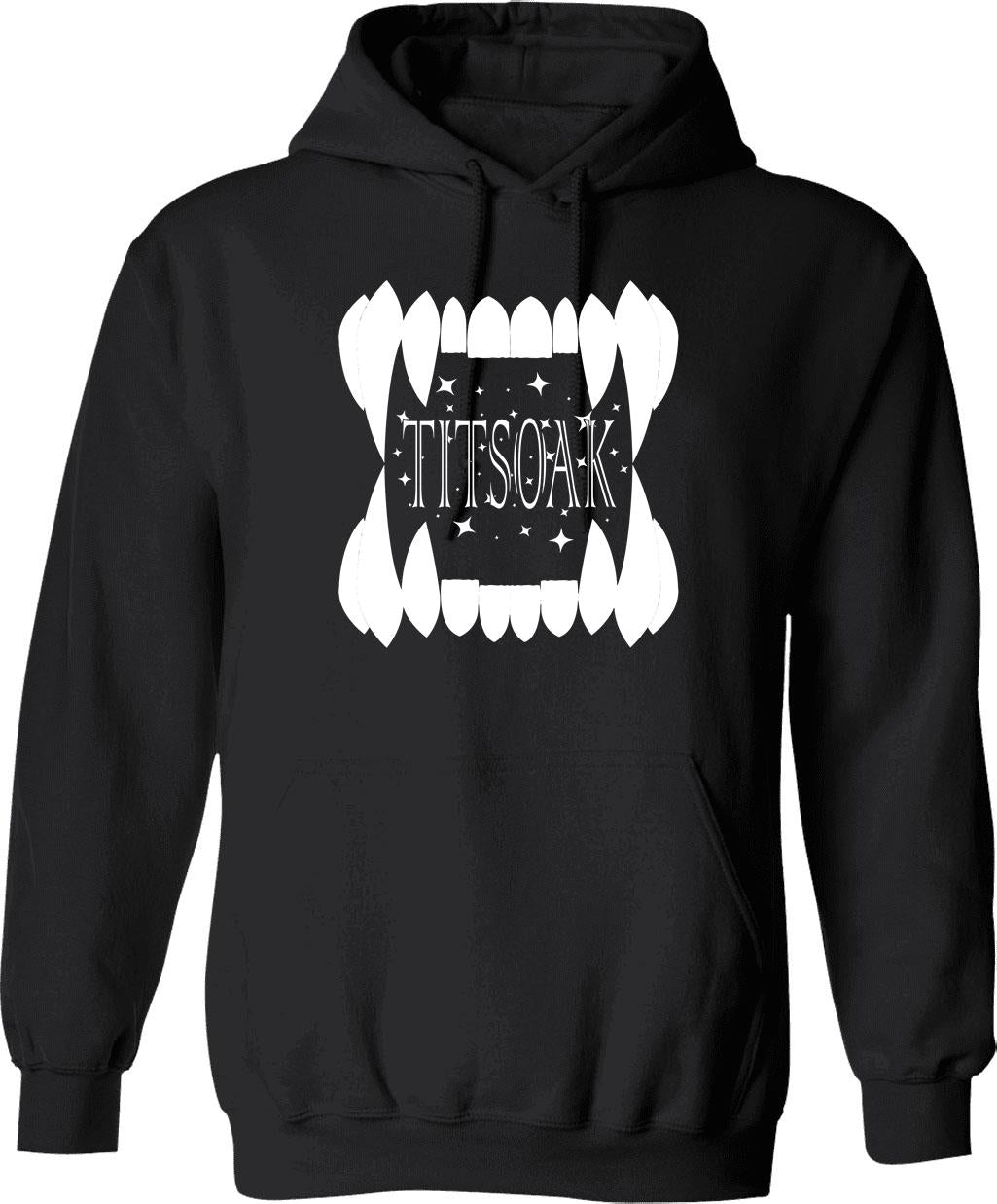 Titsoak Graphic Pullover Hoodie - Black