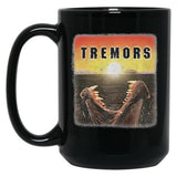 Tremors Distressed Mover Photographic Print Black Coffee Mug, Gift Coffee Mug - Black