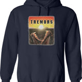 Tremors Distressed Mover Photographic Print Graphic Pullover Hoodie - Navy
