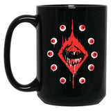Ultrakill Eyeballs Black Coffee Mug, Gift Coffee Mug - Black