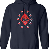 Ultrakill Eyeballs Graphic Pullover Hoodie - Navy