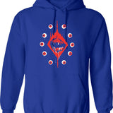Ultrakill Eyeballs Graphic Pullover Hoodie - Blue
