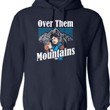Uncle-Rico-Over-Them-Mountains-Hoodie-W Graphic Pullover Hoodie - Navy