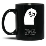 Undertale - Napstablook Black Coffee Mug, Gift Coffee Mug