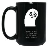 Undertale - Napstablook Black Coffee Mug, Gift Coffee Mug - Black