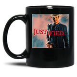 Vabeve Justified Raylan Givens Graphic Design Black Coffee Mug, Gift Coffee Mug