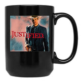 Vabeve Justified Raylan Givens Graphic Design Black Coffee Mug, Gift Coffee Mug