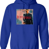 Vabeve Justified Raylan Givens Graphic Design Graphic Pullover Hoodie - Blue
