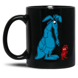 Vatadi Ant and Aardvark Black Coffee Mug, Gift Coffee Mug