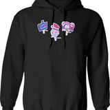 Vees Vox Valentino Velvet Hazbin Hotel - Popsicle Classic Graphic Pullover Hoodie - Black
