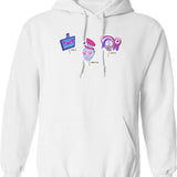 Vees Vox Valentino Velvet Hazbin Hotel - Popsicle Classic Graphic Pullover Hoodie - White