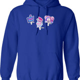 Vees Vox Valentino Velvet Hazbin Hotel - Popsicle Classic Graphic Pullover Hoodie - Blue