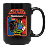 Video Games Rot Your Brains Black Coffee Mug, Gift Coffee Mug