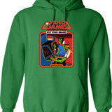 Video Games Rot Your Brains Graphic Pullover Hoodie - Green