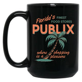 Vintage Publix Florida's Finest Food Stores Black Coffee Mug, Gift Coffee Mug - Black