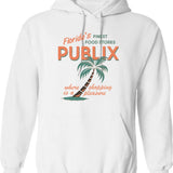 Vintage Publix Florida's Finest Food Stores Graphic Pullover Hoodie - White