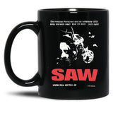 Vintage Saw 2004 Movie Promo Essential Black Coffee Mug, Gift Coffee Mug