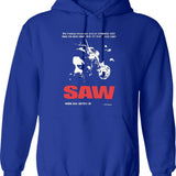 Vintage Saw 2004 Movie Promo Essential Graphic Pullover Hoodie - Blue