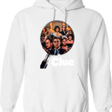 Vintage Zoom Clue Movie Squad Classic Graphic Pullover Hoodie - White