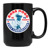 Vote Boss Hogg Dukes of Hazzard Black Coffee Mug, Gift Coffee Mug