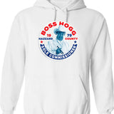 Vote Boss Hogg Dukes of Hazzard Graphic Pullover Hoodie - White
