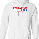 Vote Palpatine Vader 2024 Graphic Pullover Hoodie - White