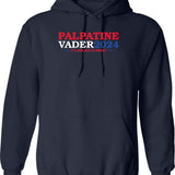 Vote Palpatine Vader 2024 Graphic Pullover Hoodie - Navy