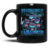 Vox Professional Gaslighter Hazbin Hotel Black Coffee Mug, Gift Coffee Mug