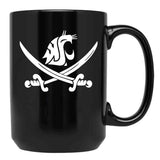 WSU Pirate Swing Your Sword Black Coffee Mug, Gift Coffee Mug